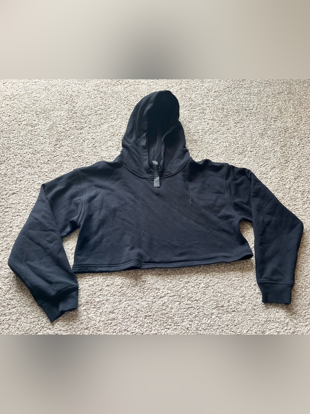 Lululemon Team Canada Black Cropped Hoodie Size 12